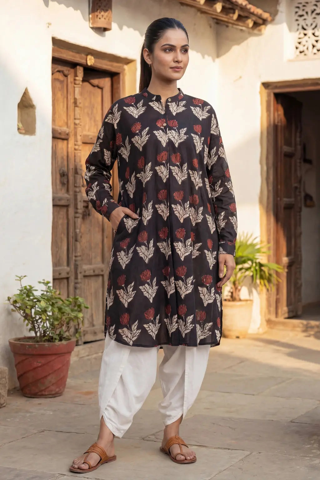 Gulbaag Bagru Kurta