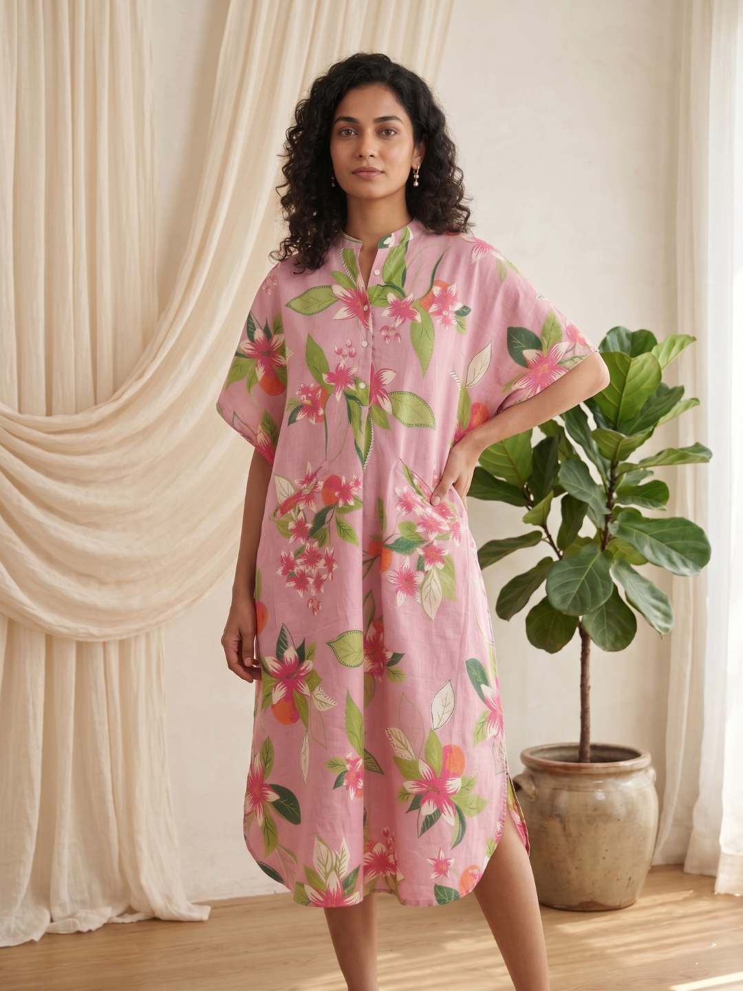Floral Garden Kaftan Dress