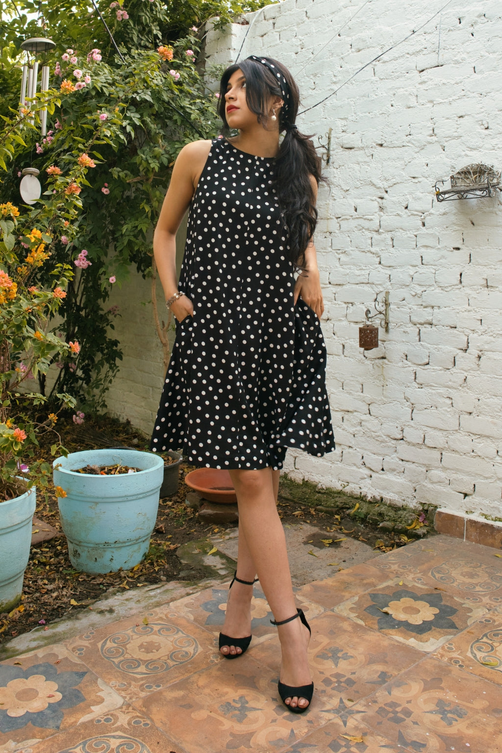 Dottie Dream A-Line Shirt Dress