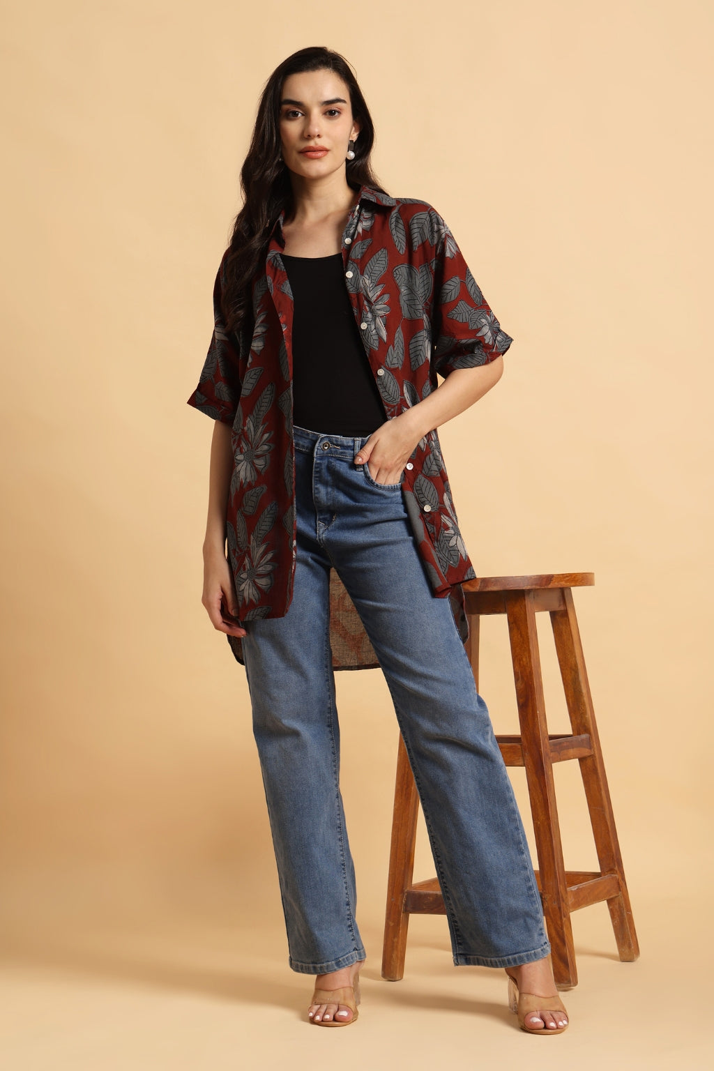 Mocha Madness Hand Block Printed Cotton Shirt