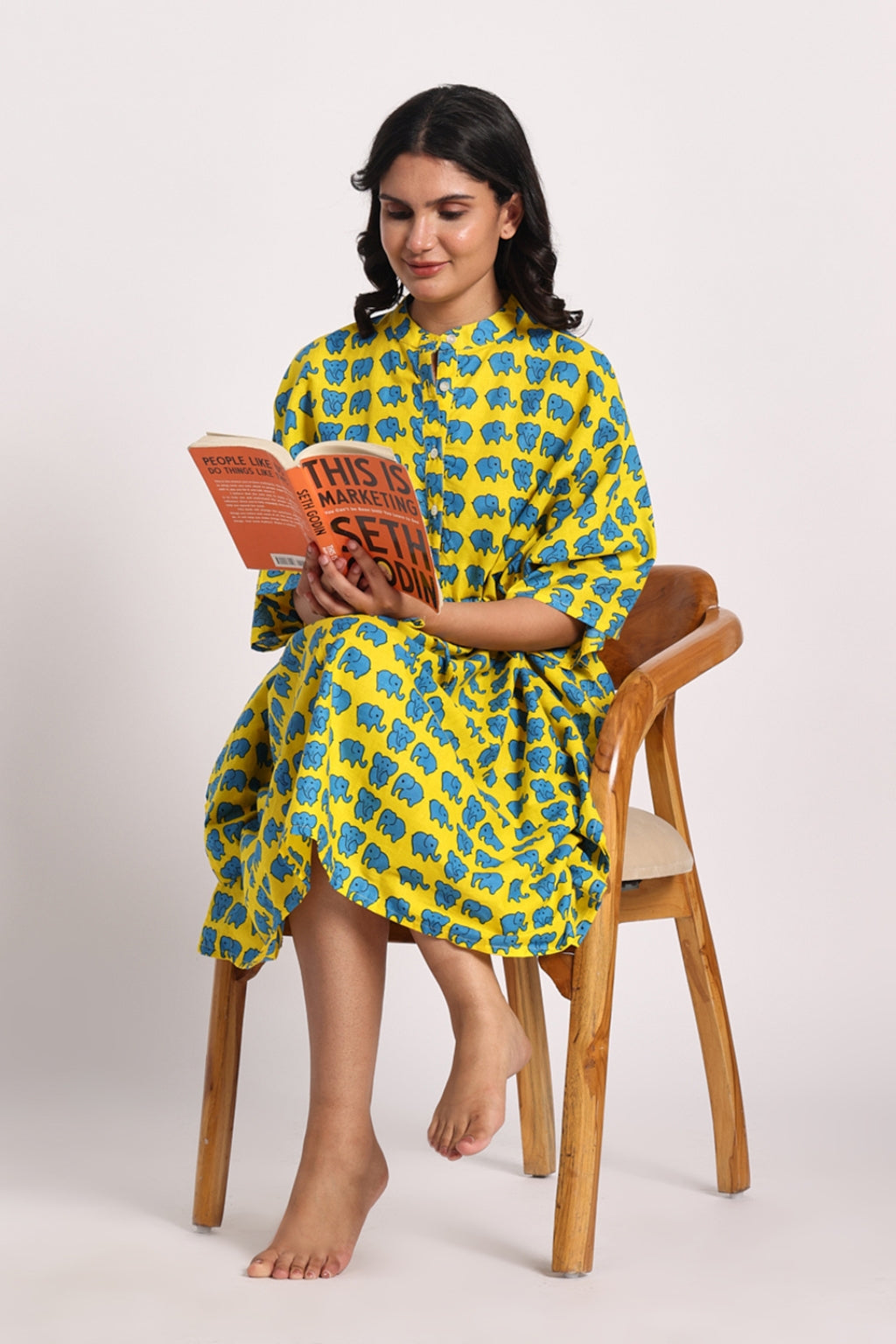 Tiny Trunks Cotton Midi Shirt Kaftan