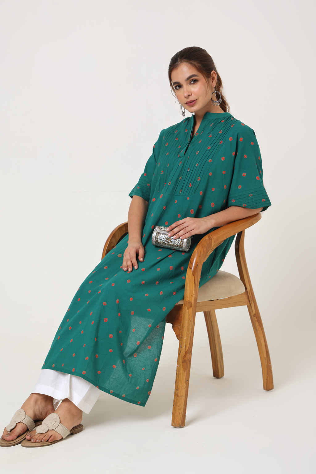 Gulnaar Bandhani Cotton Kurta