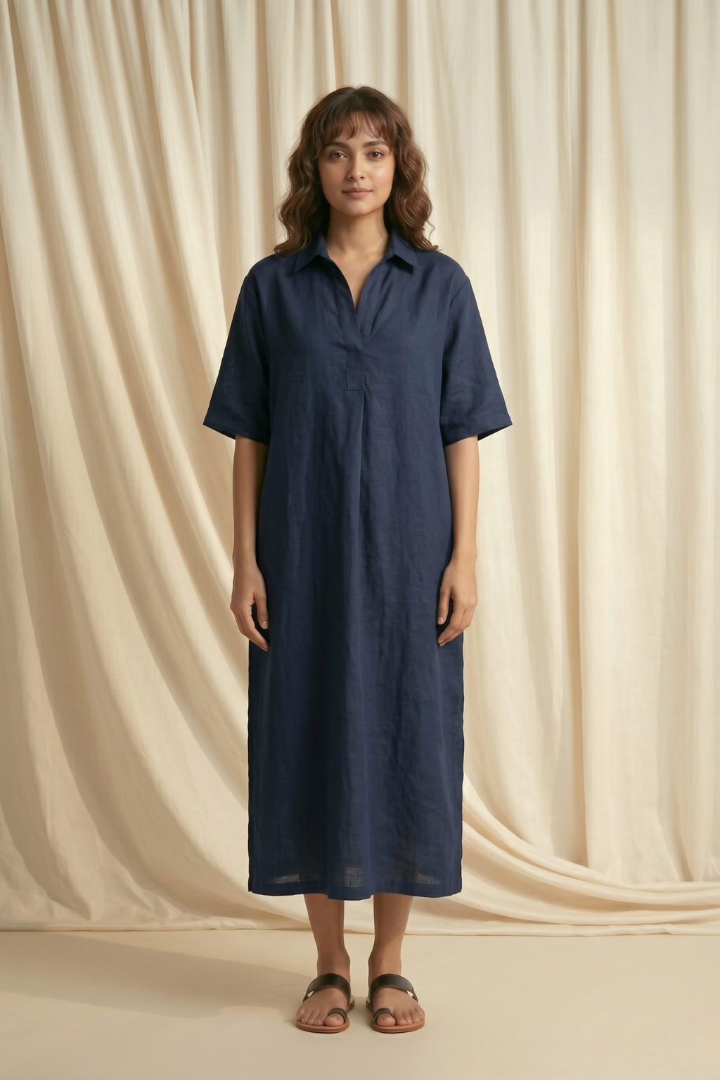 Coastal Ease Midi Kaftan Dress