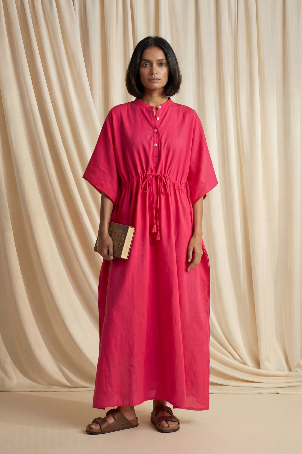 Pink Shink Cotton Kaftan