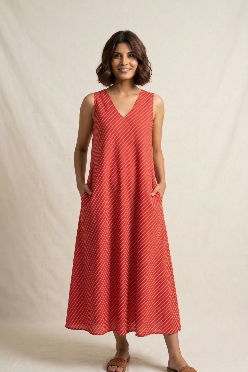 Sunset Lines Cotton Dress