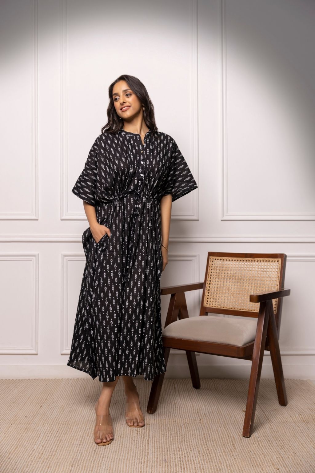 Motif Spree Cotton Maxi Kaftan