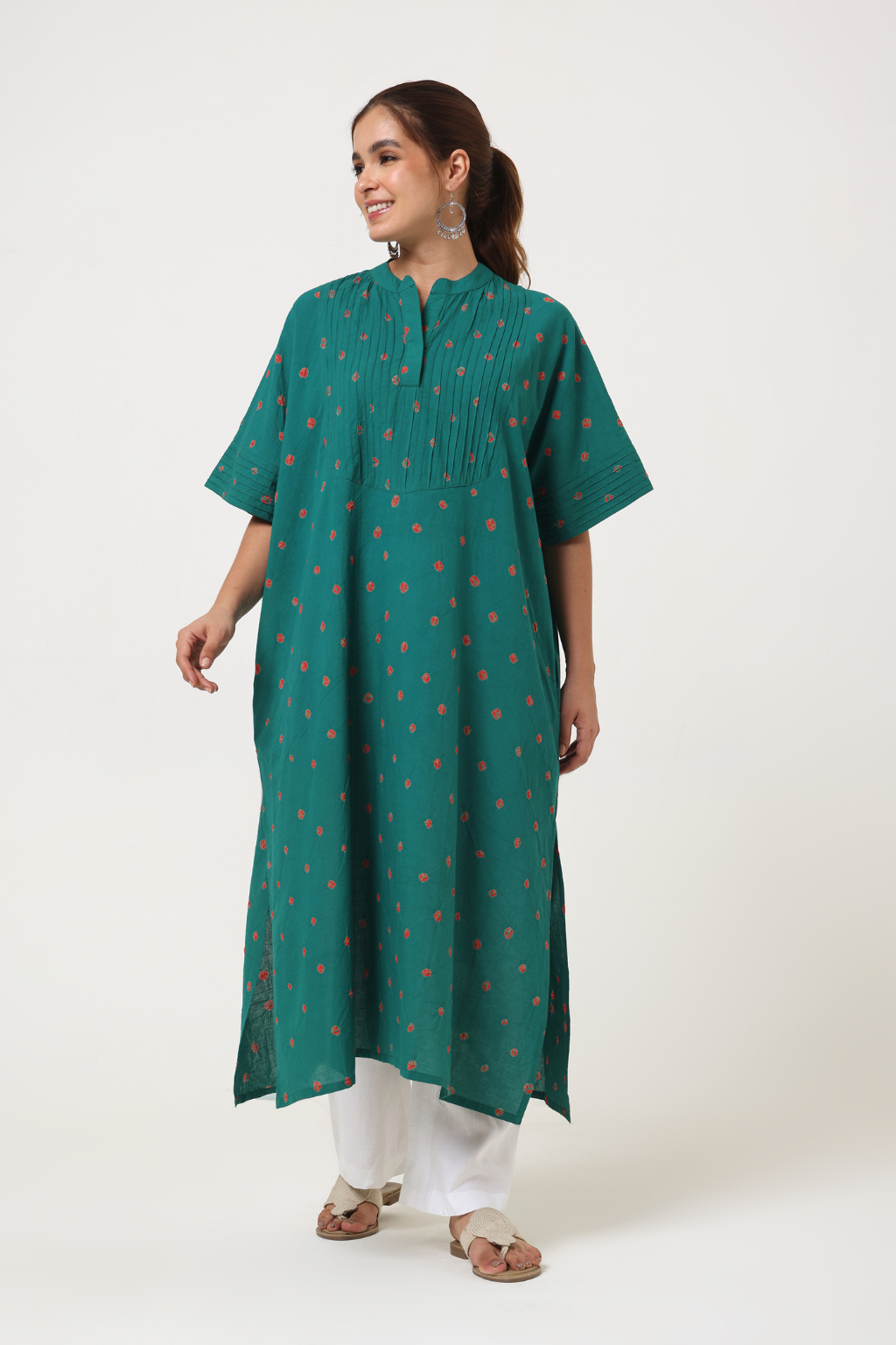 Gulnaar Bandhani Cotton Kurta