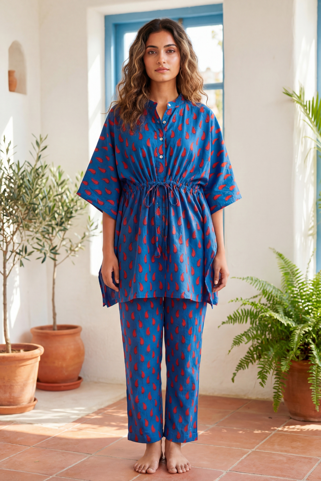 Chilli Billie Kaftan Cotton Co Ord Set