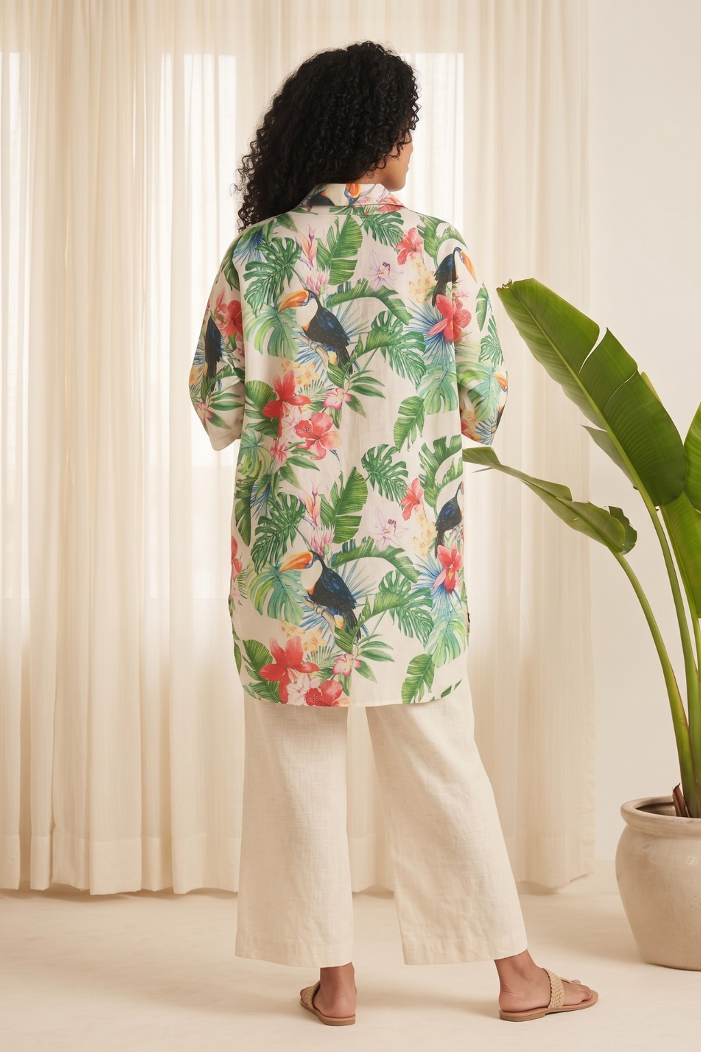 Beach Bliss Cotton Linen Long Shirt