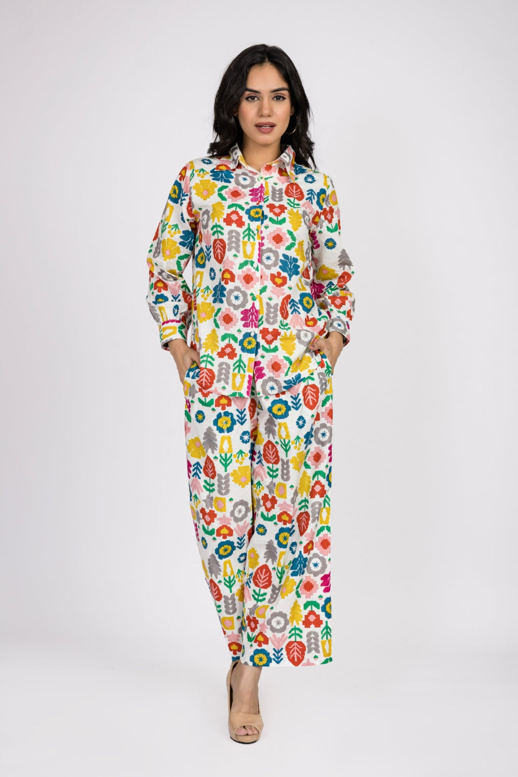 Relaxing Rainbow Cotton Co-Ord Set
