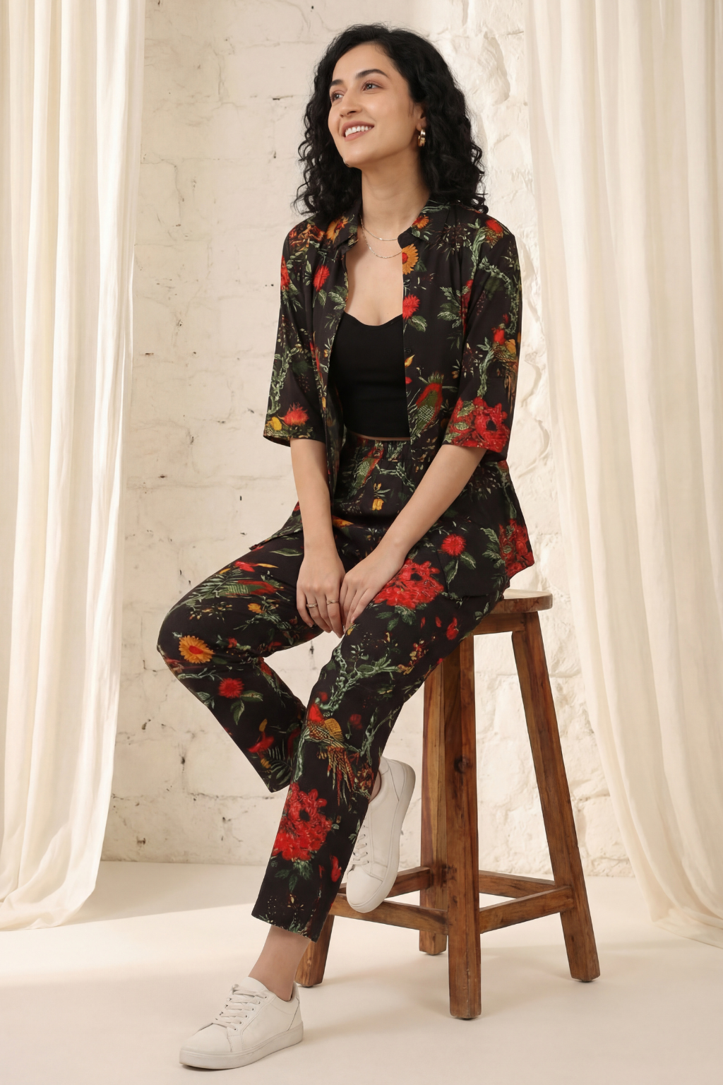 Black Jungle Cotton Co-Ord Set