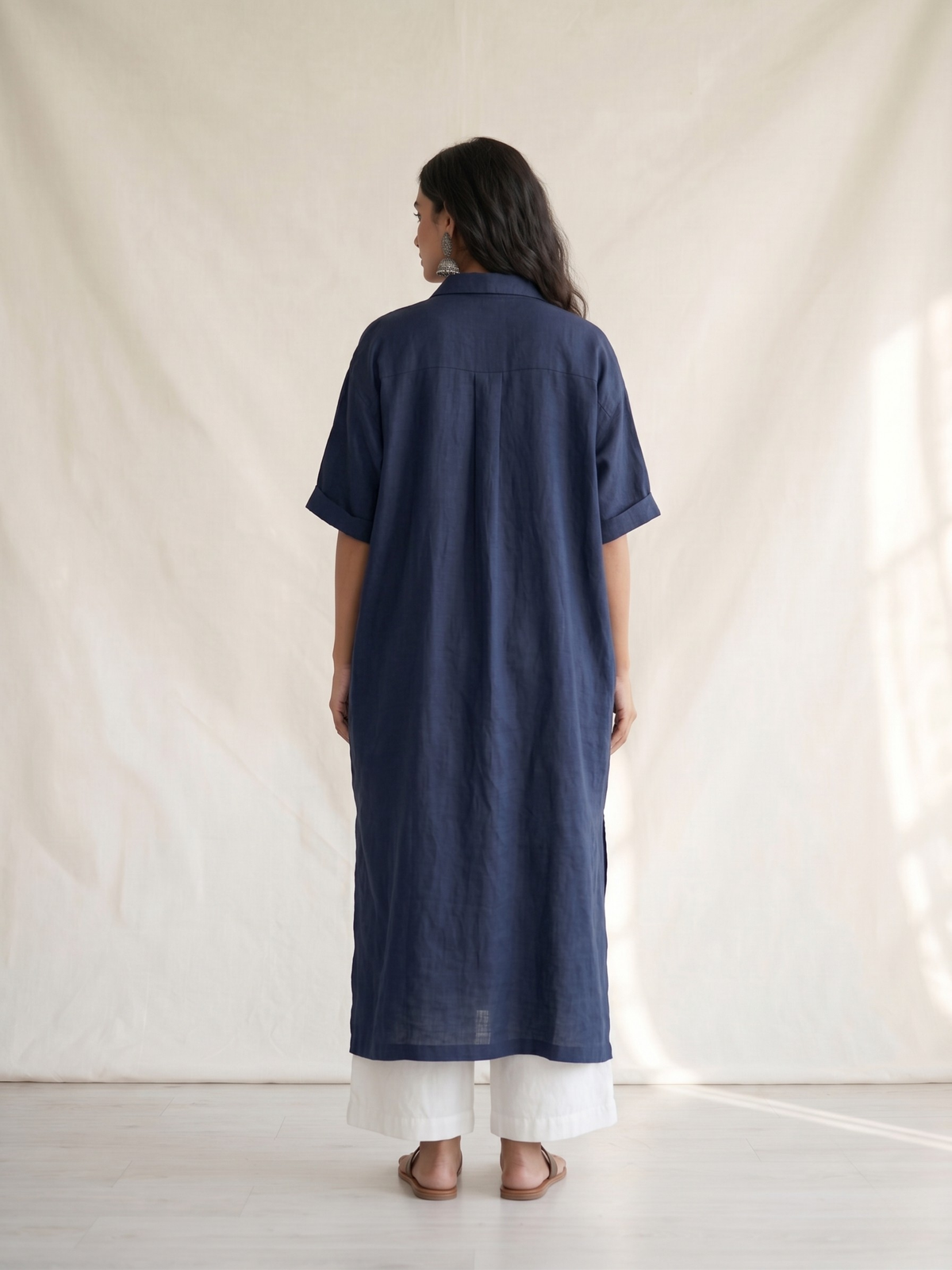 Saanjh Cotton Linen Kurta