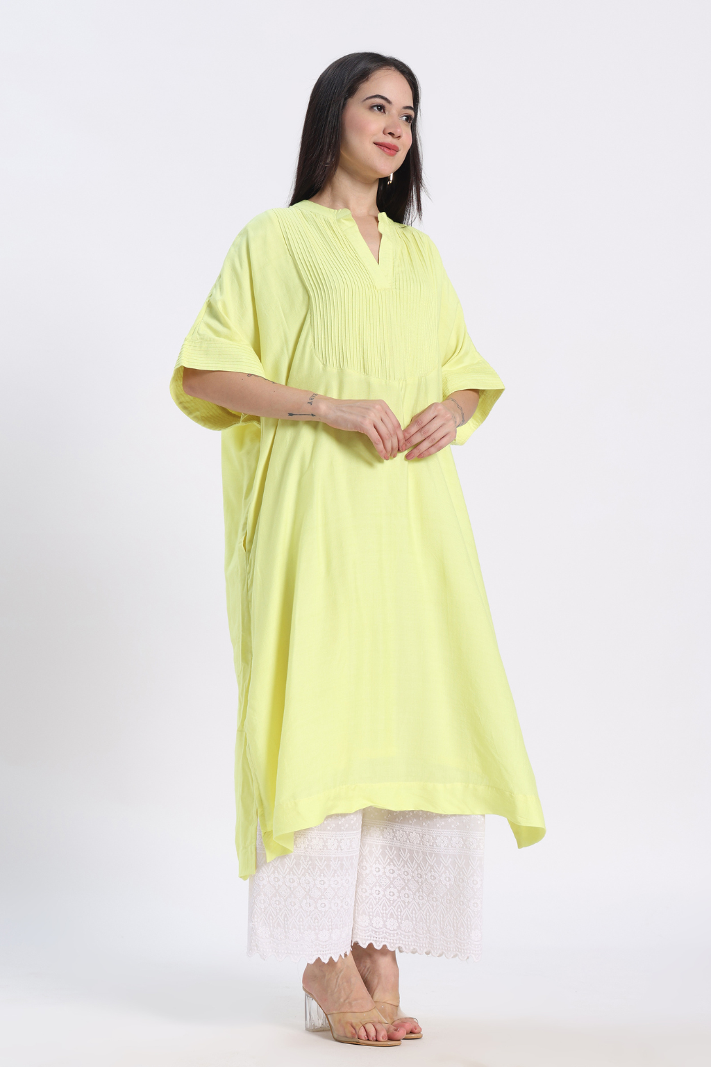 Sun-Kissed Silk Elegance Oversized Kurta