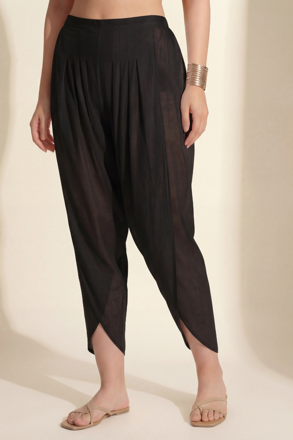 Black Mulmul Cotton Dhoti Pant