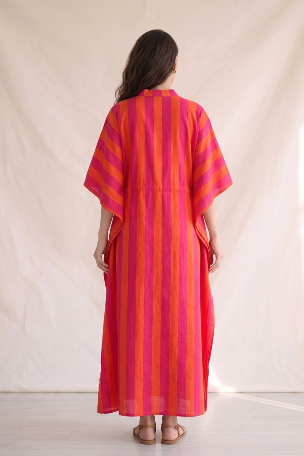 Sunset Sorbet Stripe Kaftan Dress