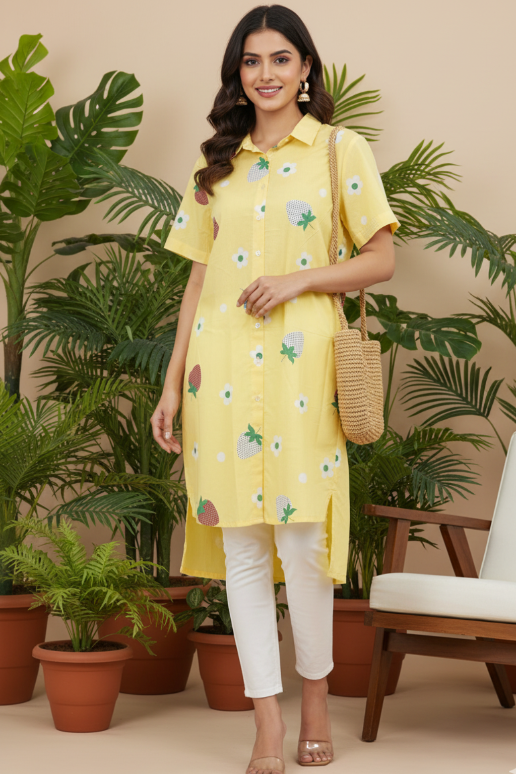 Berry Pop Fizz Cotton Long Shirt