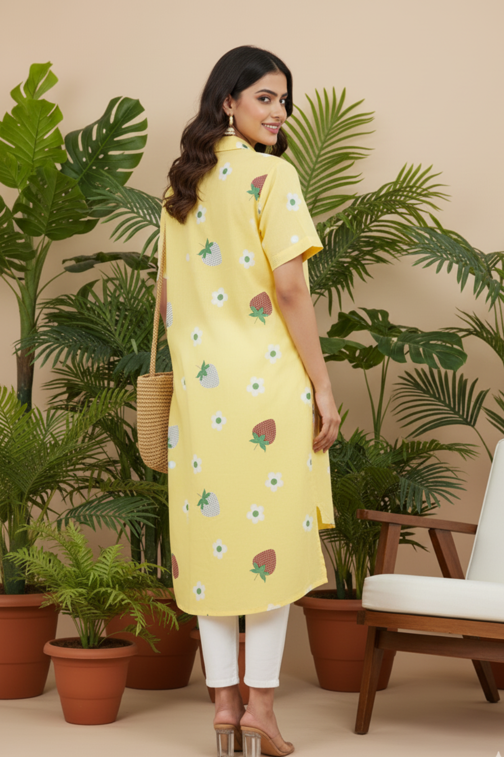 Berry Pop Fizz Cotton Long Shirt