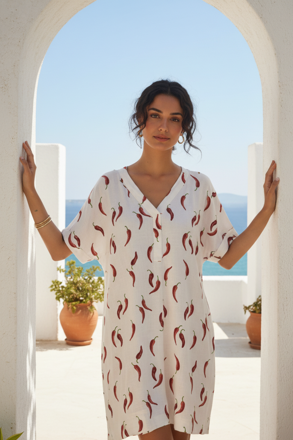 The Chili Charm Linen Dress