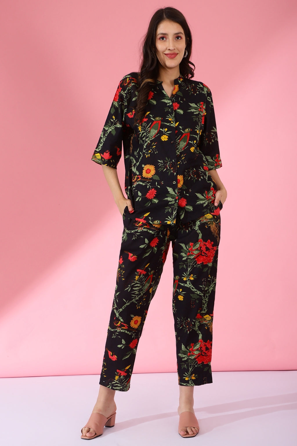Black Jungle Cotton Co-Ord Set