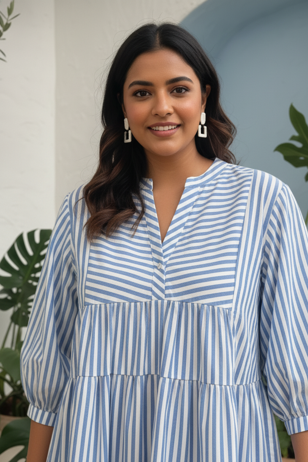 The Santorini Stripes Dress