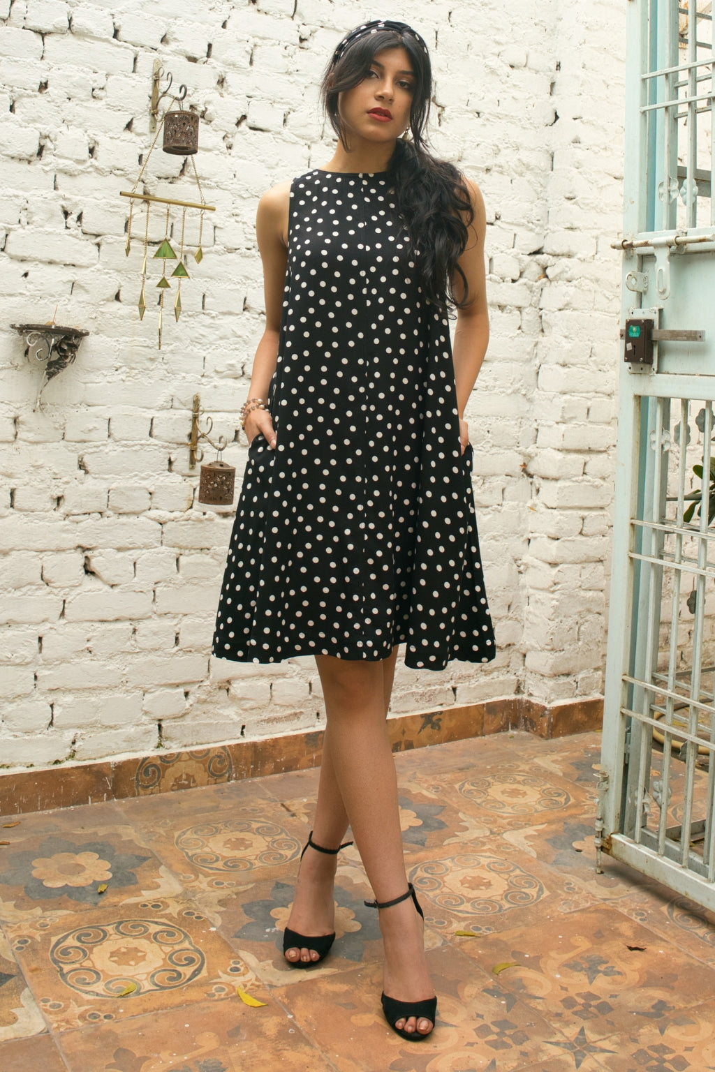 Dottie Dream A-Line Shirt Dress