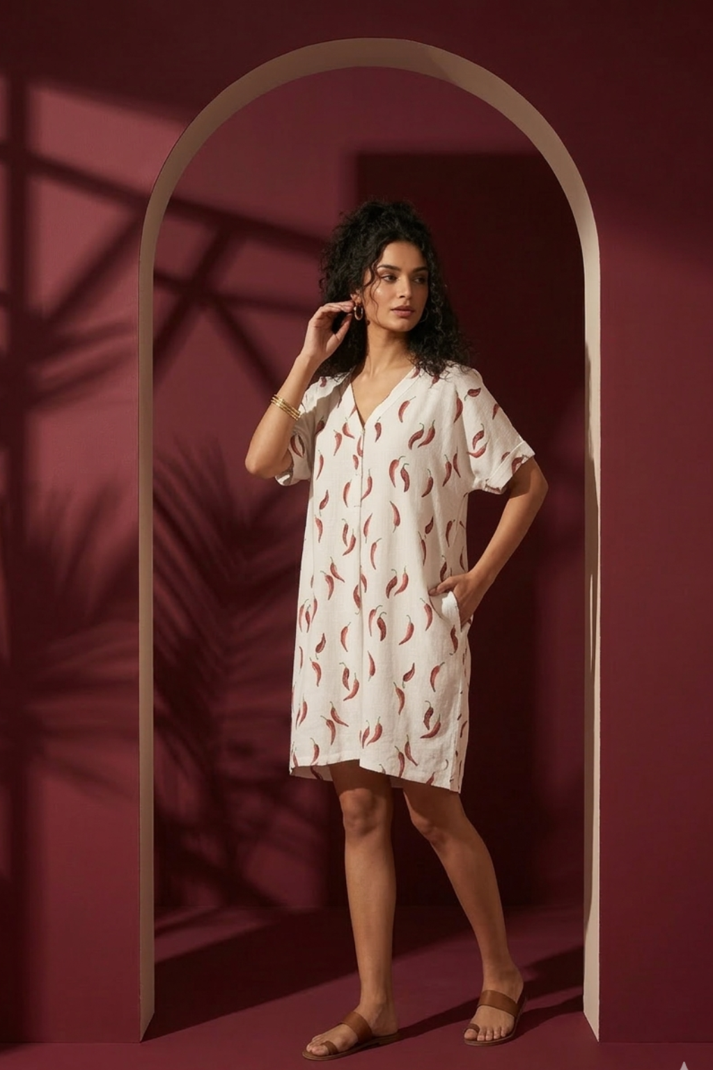 The Chilli Charm Linen Dress