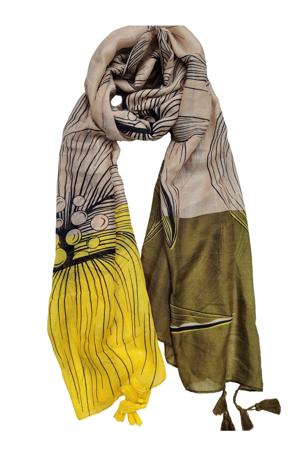 Floral Canvas Long Scarf - SAFEERA